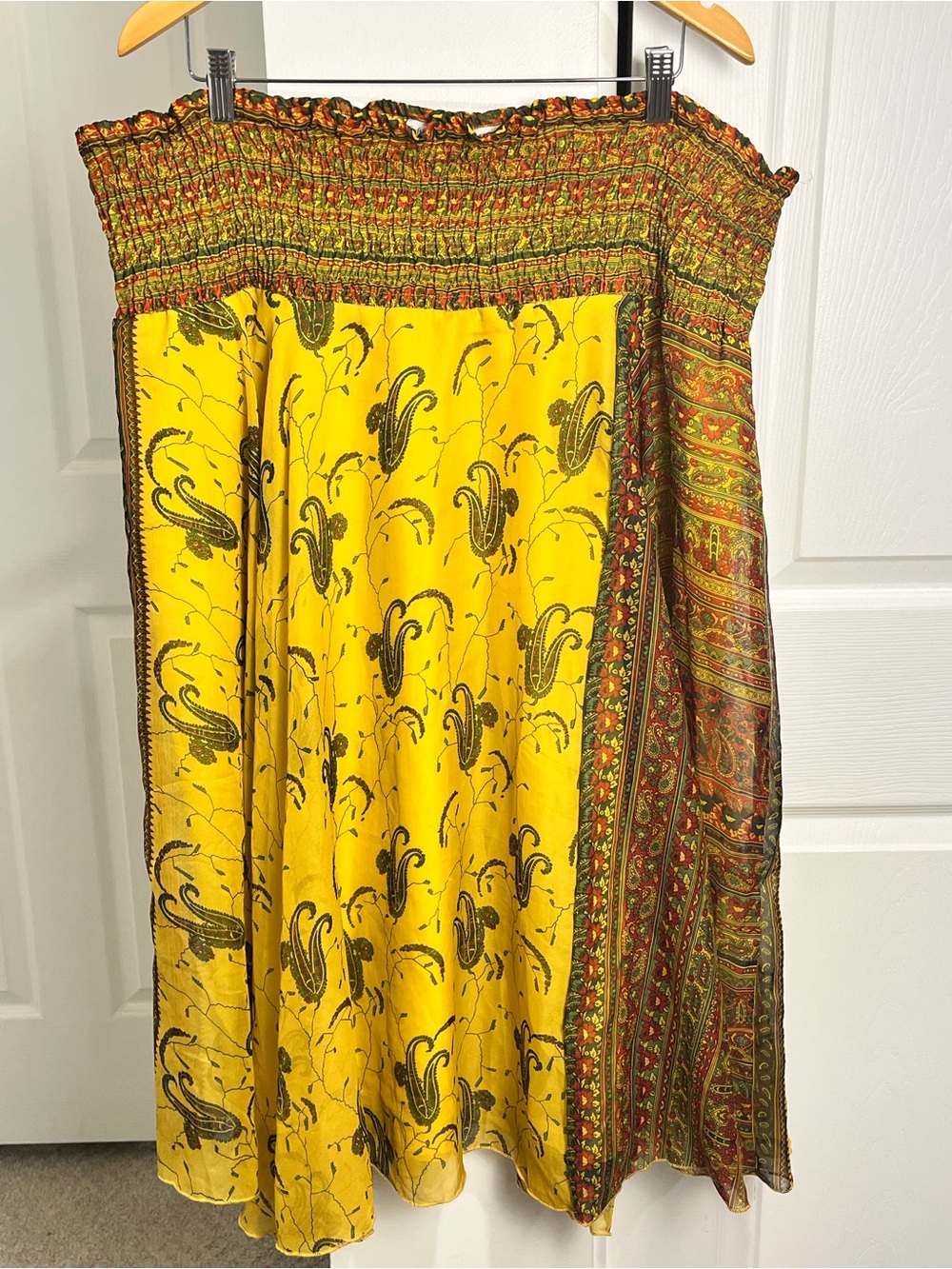 Soft Surroundings Skirt Midi Women’s XL Boho Colorful Broom Hippie Peasant